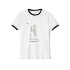 Prayerful Skeleton Ringer Tee – "Philippians 1:6-7" Vintage Christian Graphic Shirt