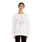 Christian Crewneck Sweatshirt — “The Lord Loves Forever” Rose Shell Graphic