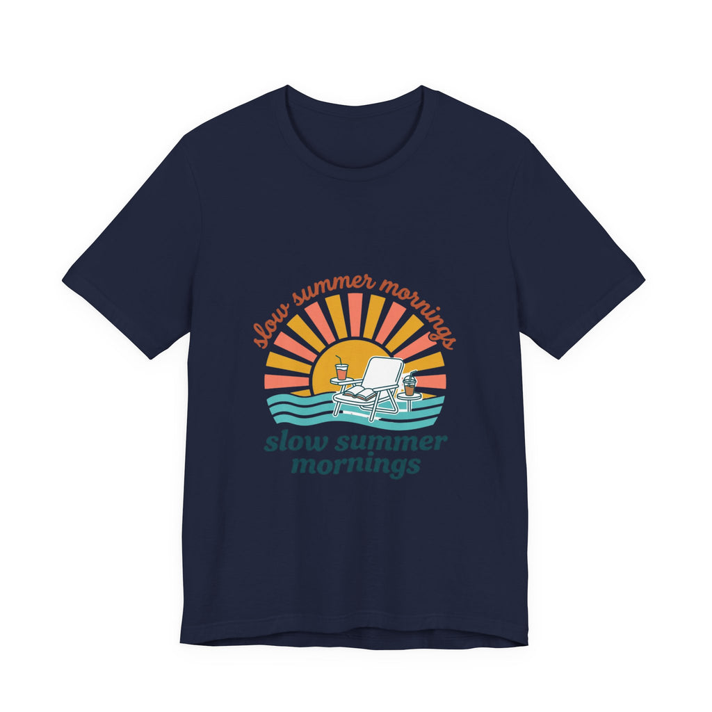 slow summer mornings T-Shirt | summer aesthetic, coastal vibes, retro pastel