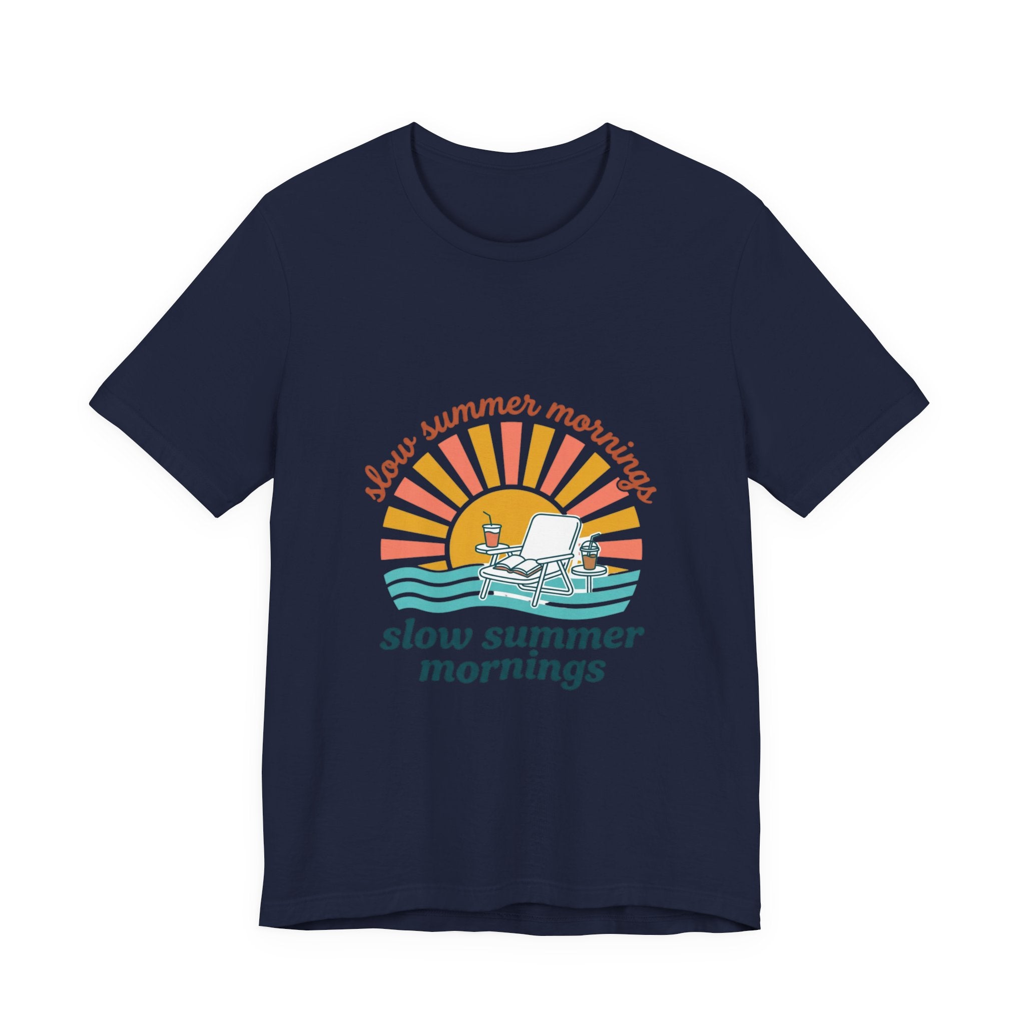 slow summer mornings T-Shirt | summer aesthetic, coastal vibes, retro pastel