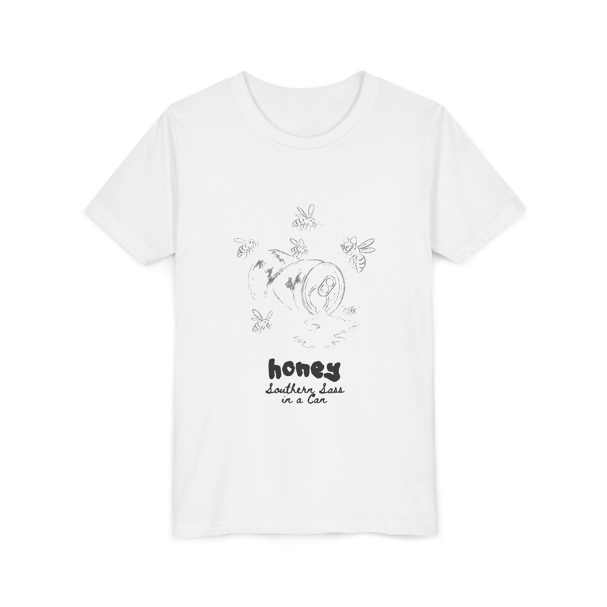 Youth Tee — 'honey' Minimal Floral Graphic Kids Shirt