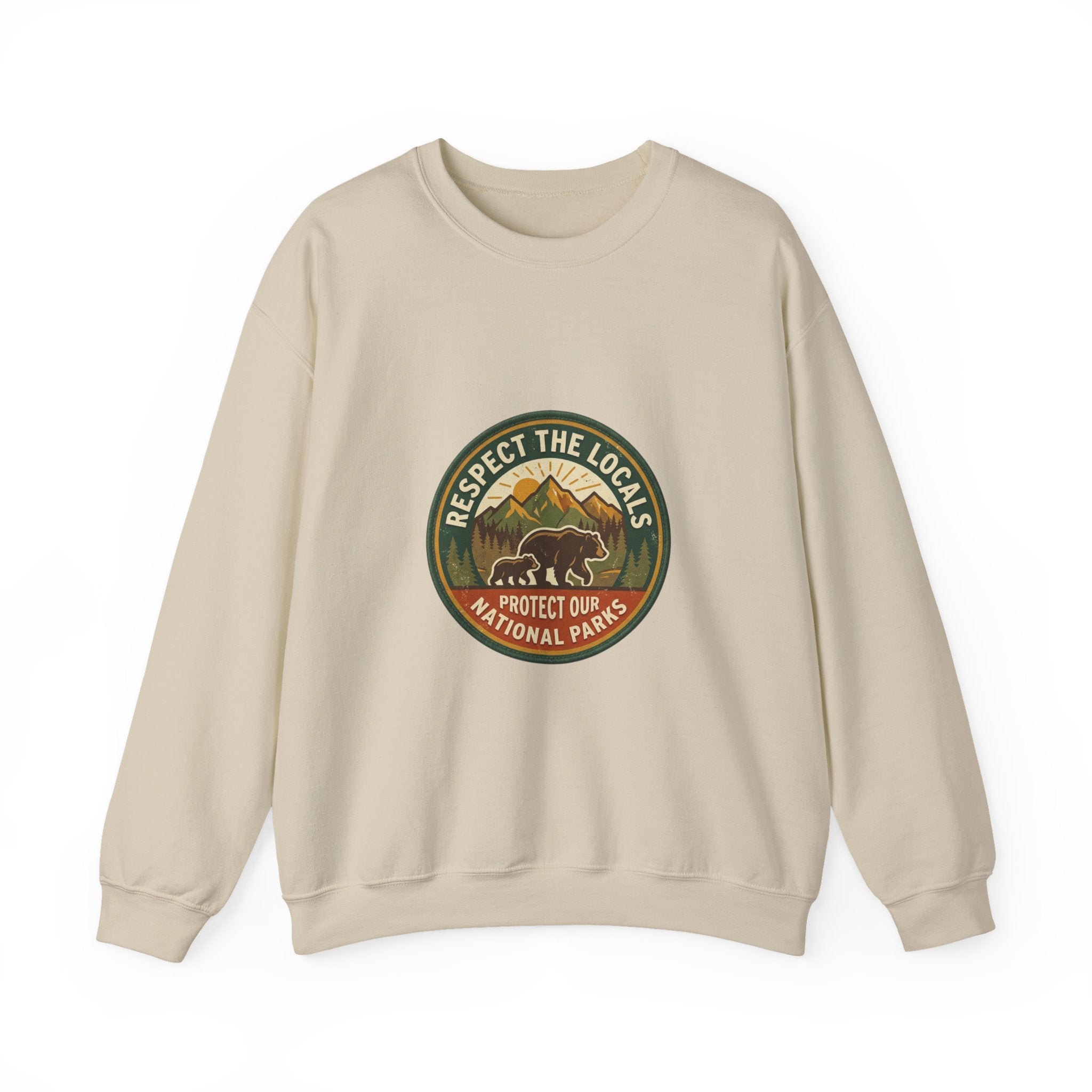 Respect the Locals badge sweatshirt | Protect Our National Parks, hiking camping