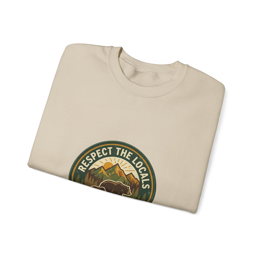 Respect the Locals badge sweatshirt | Protect Our National Parks, hiking camping