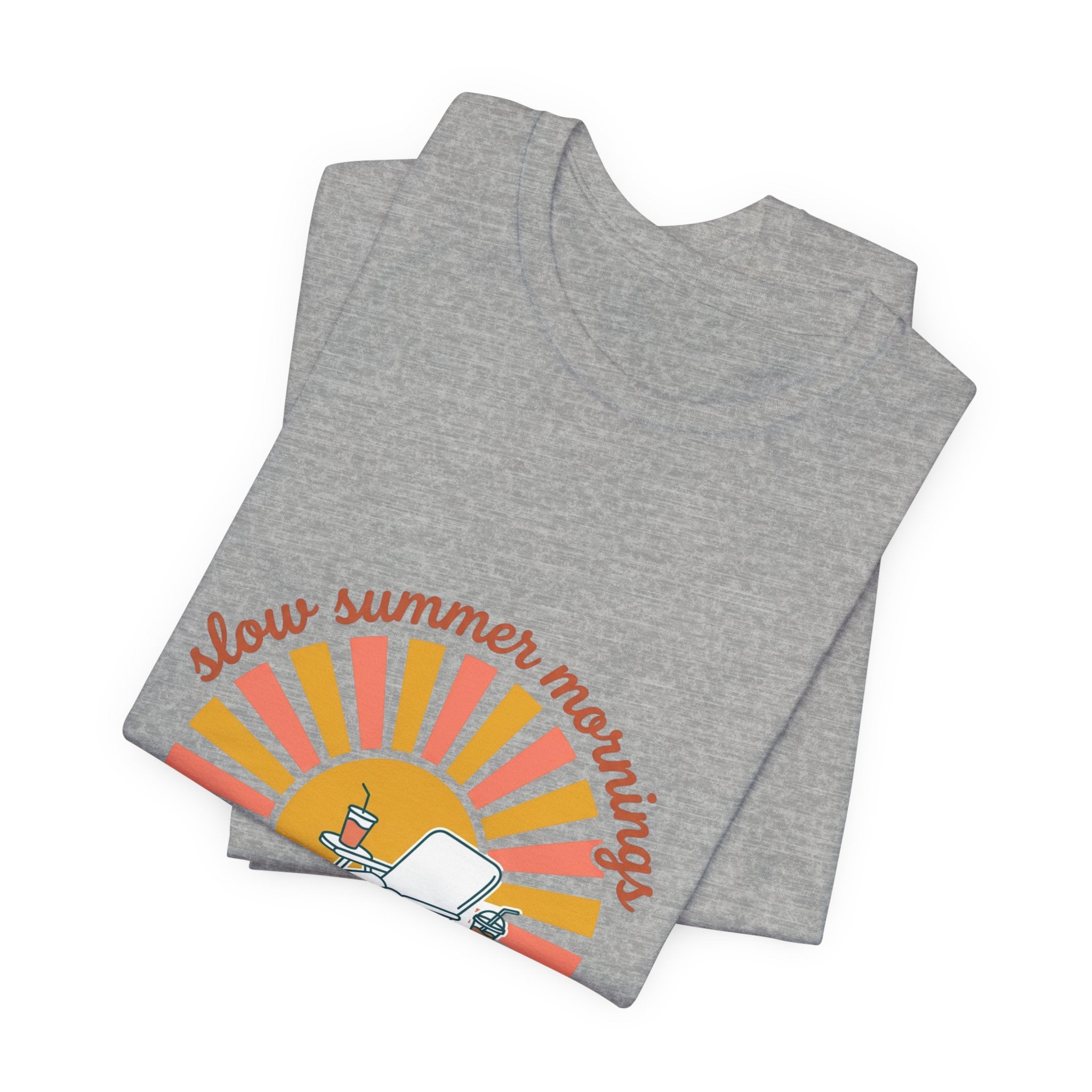 slow summer mornings T-Shirt | summer aesthetic, coastal vibes, retro pastel