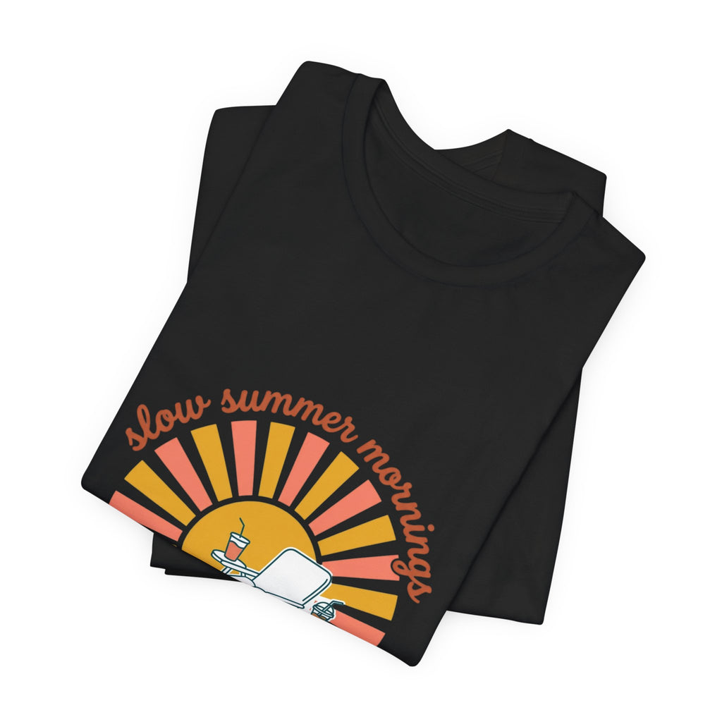 slow summer mornings T-Shirt | summer aesthetic, coastal vibes, retro pastel
