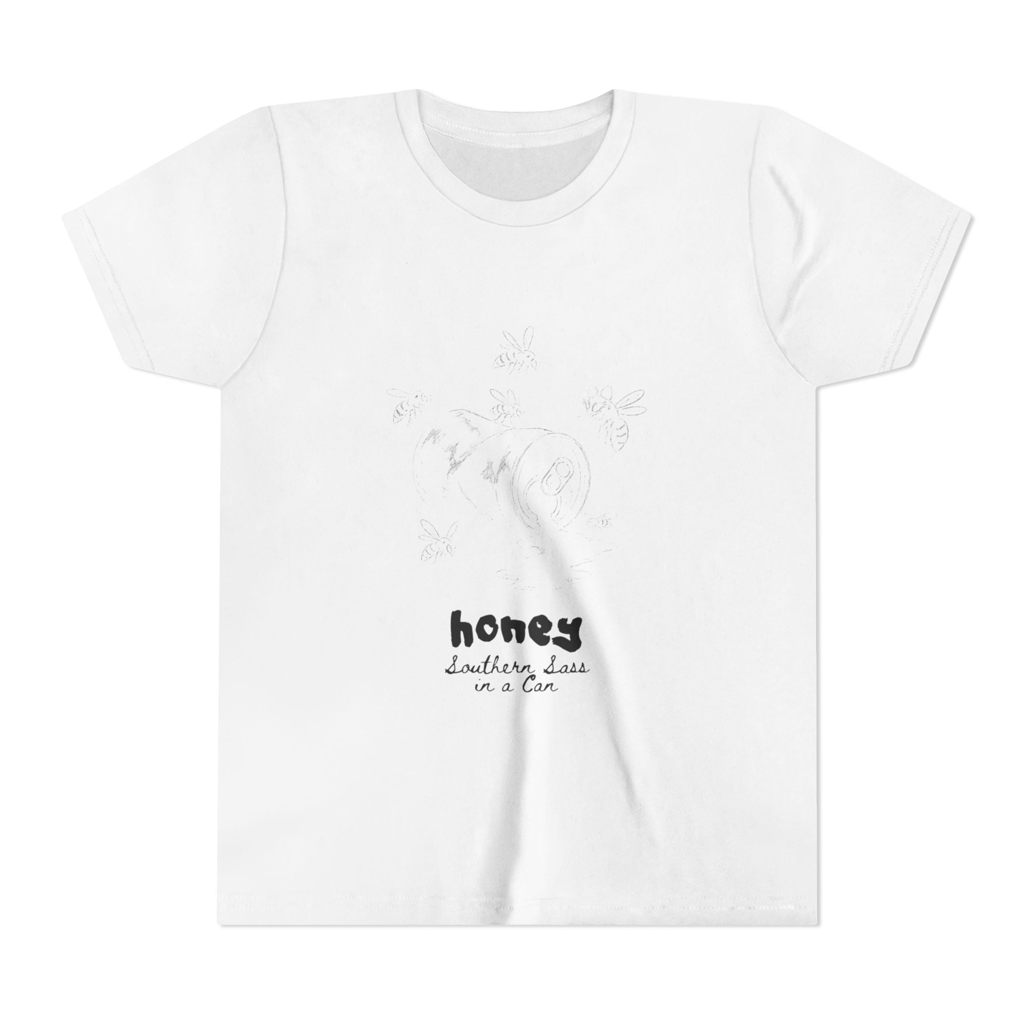 Youth Tee — 'honey' Minimal Floral Graphic Kids Shirt