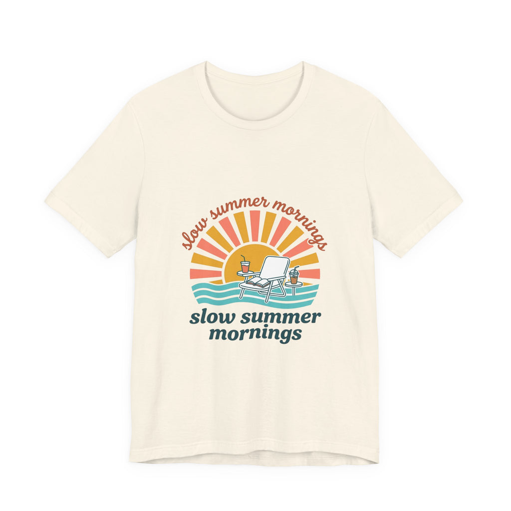slow summer mornings T-Shirt | summer aesthetic, coastal vibes, retro pastel