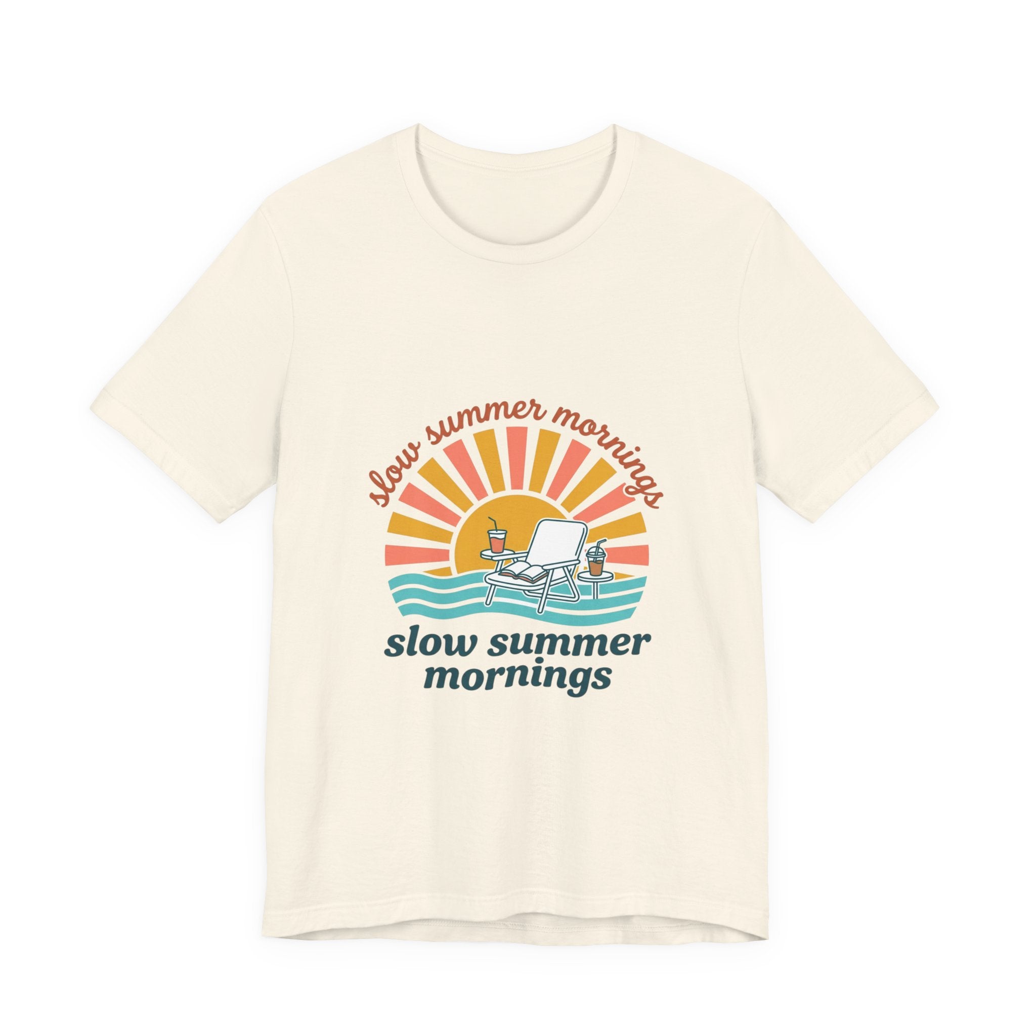slow summer mornings T-Shirt | summer aesthetic, coastal vibes, retro pastel