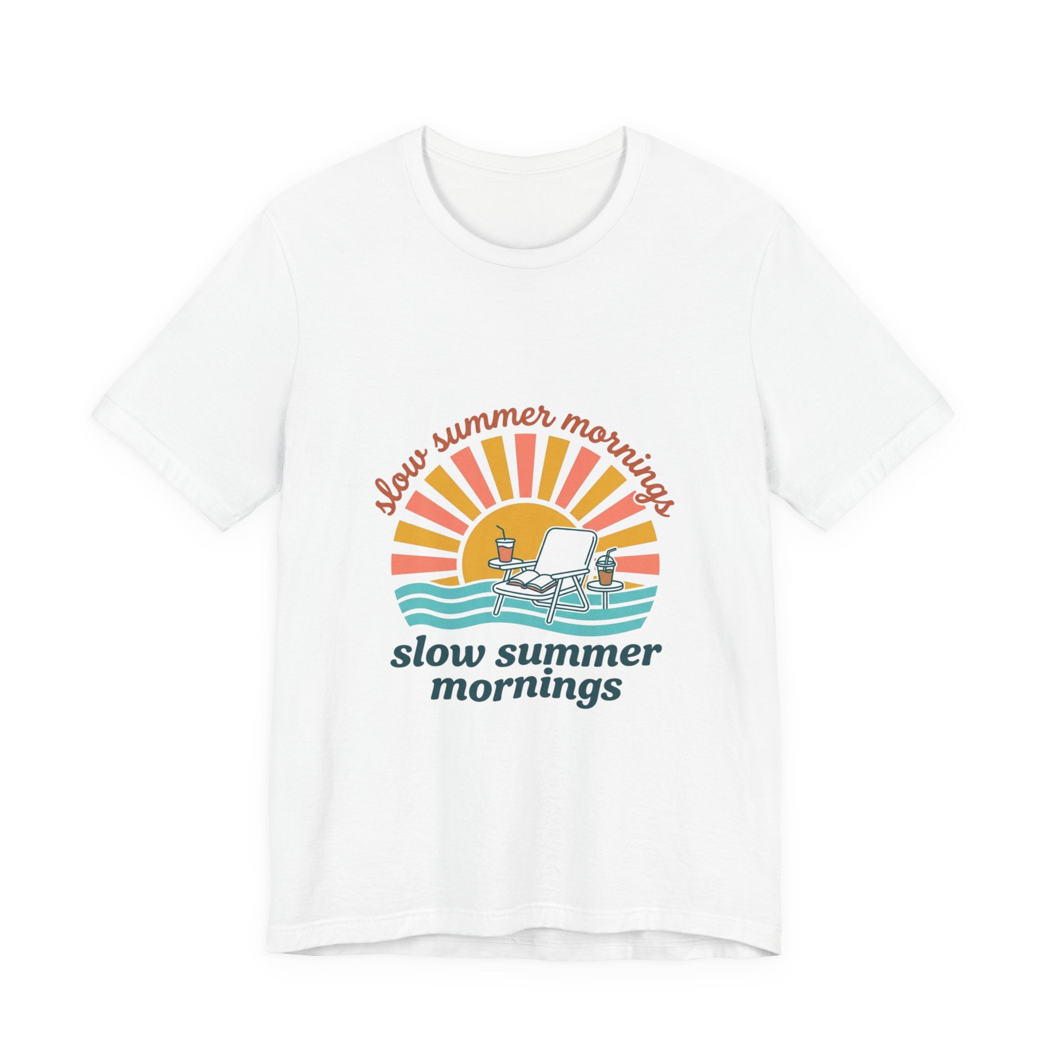 slow summer mornings T-Shirt | summer aesthetic, coastal vibes, retro pastel