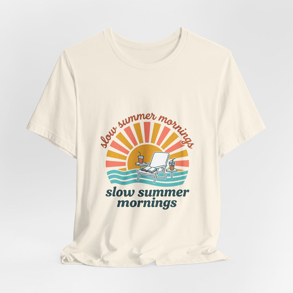slow summer mornings T-Shirt | summer aesthetic, coastal vibes, retro pastel