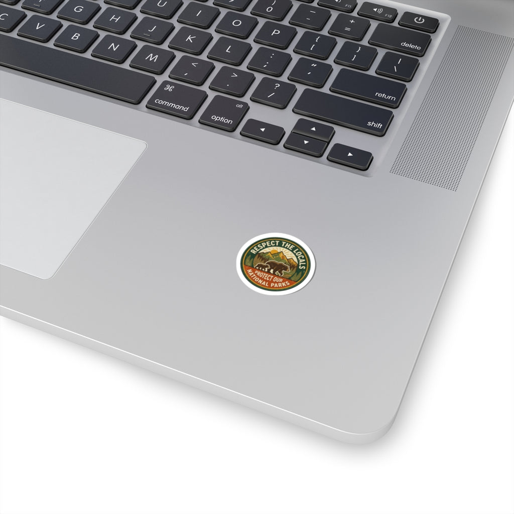 Respect the Locals Protect Our National Parks Sticker | vintage national parks, leave no trace
