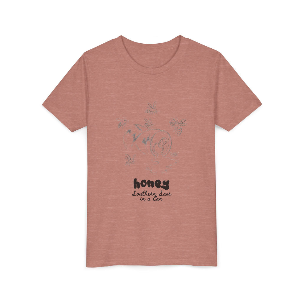 Youth Tee — 'honey' Minimal Floral Graphic Kids Shirt