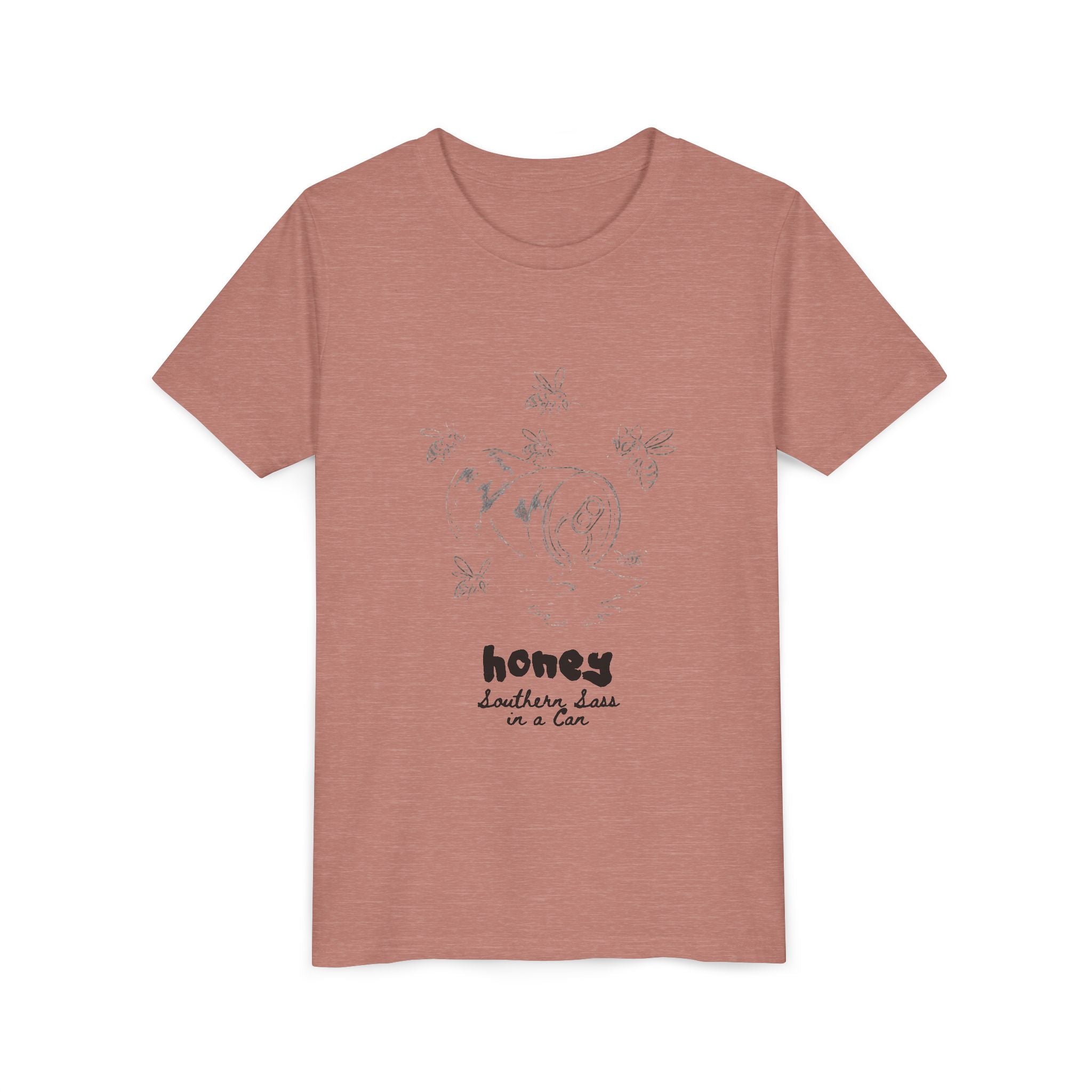 Youth Tee — 'honey' Minimal Floral Graphic Kids Shirt