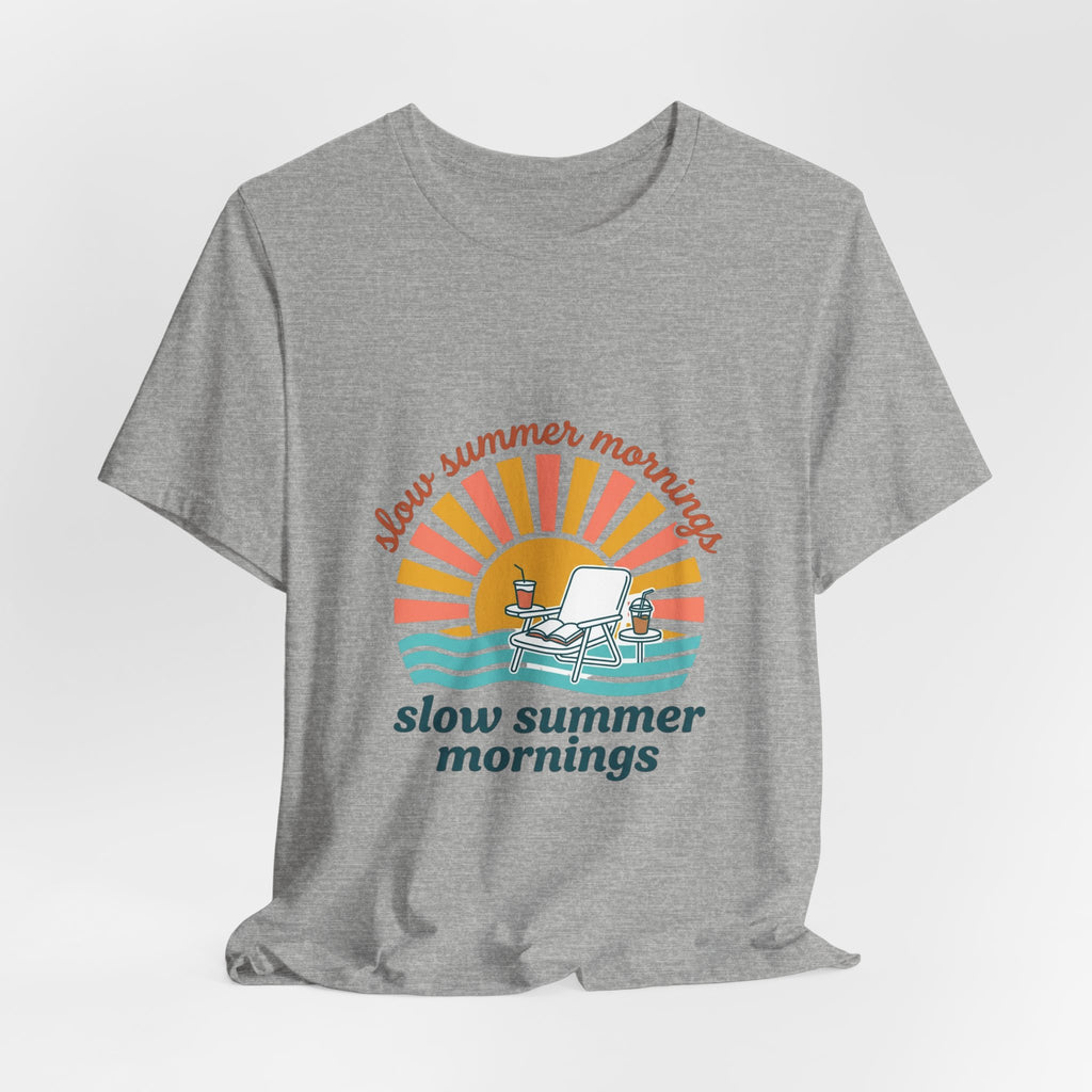 slow summer mornings T-Shirt | summer aesthetic, coastal vibes, retro pastel