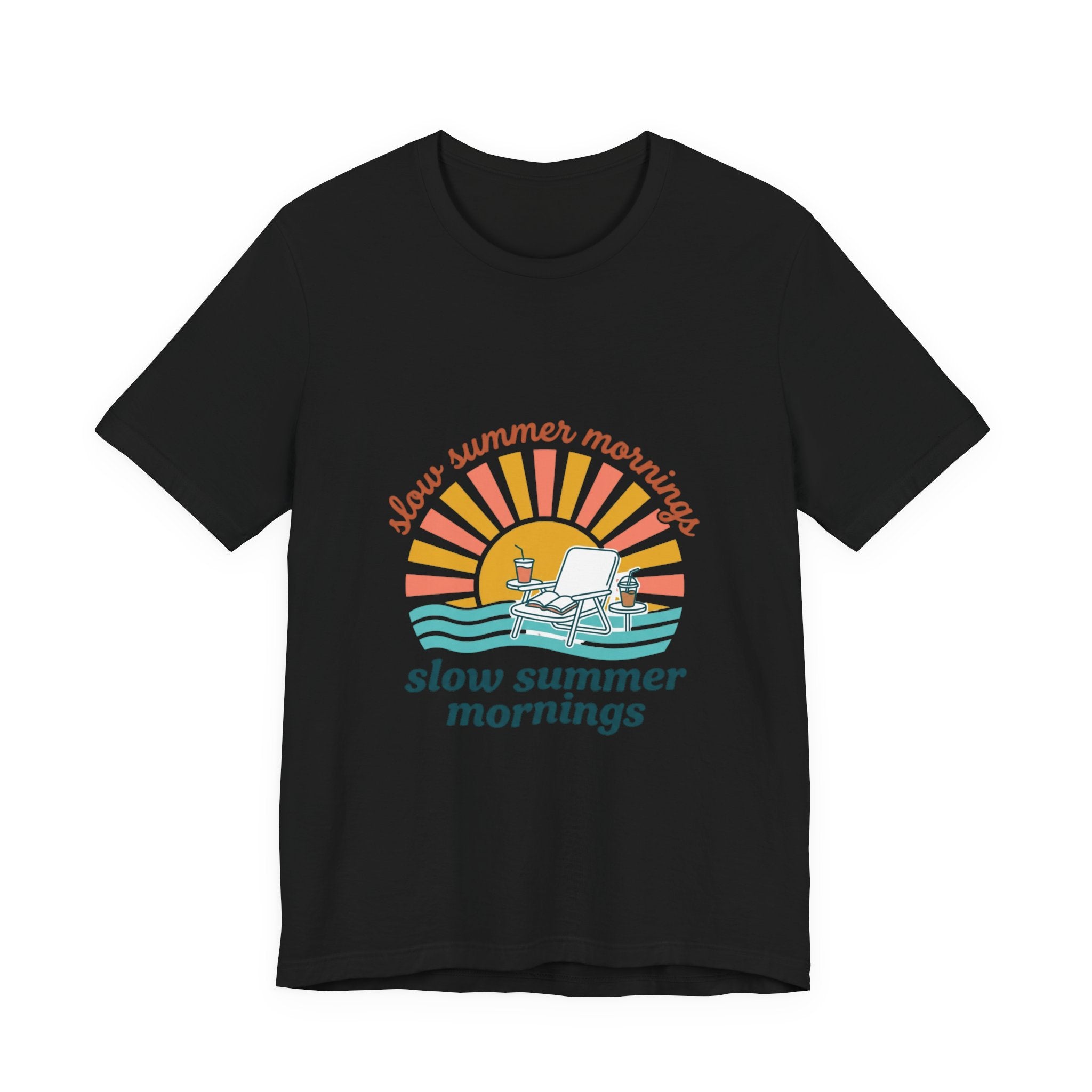 slow summer mornings T-Shirt | summer aesthetic, coastal vibes, retro pastel
