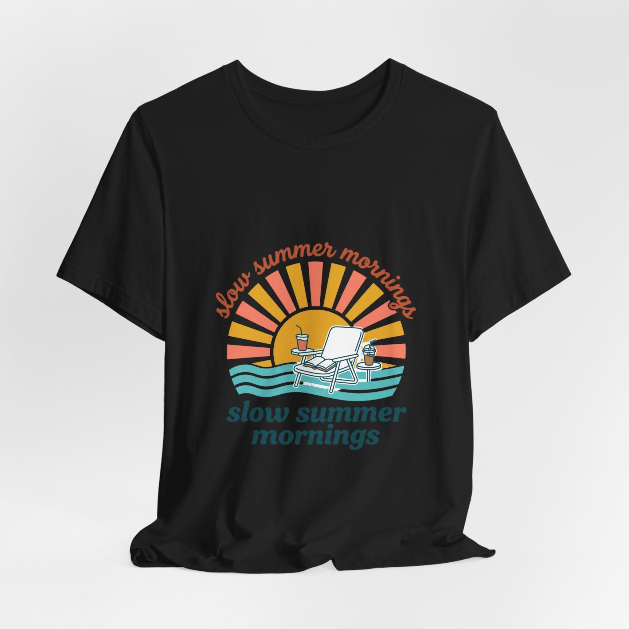 slow summer mornings T-Shirt | summer aesthetic, coastal vibes, retro pastel