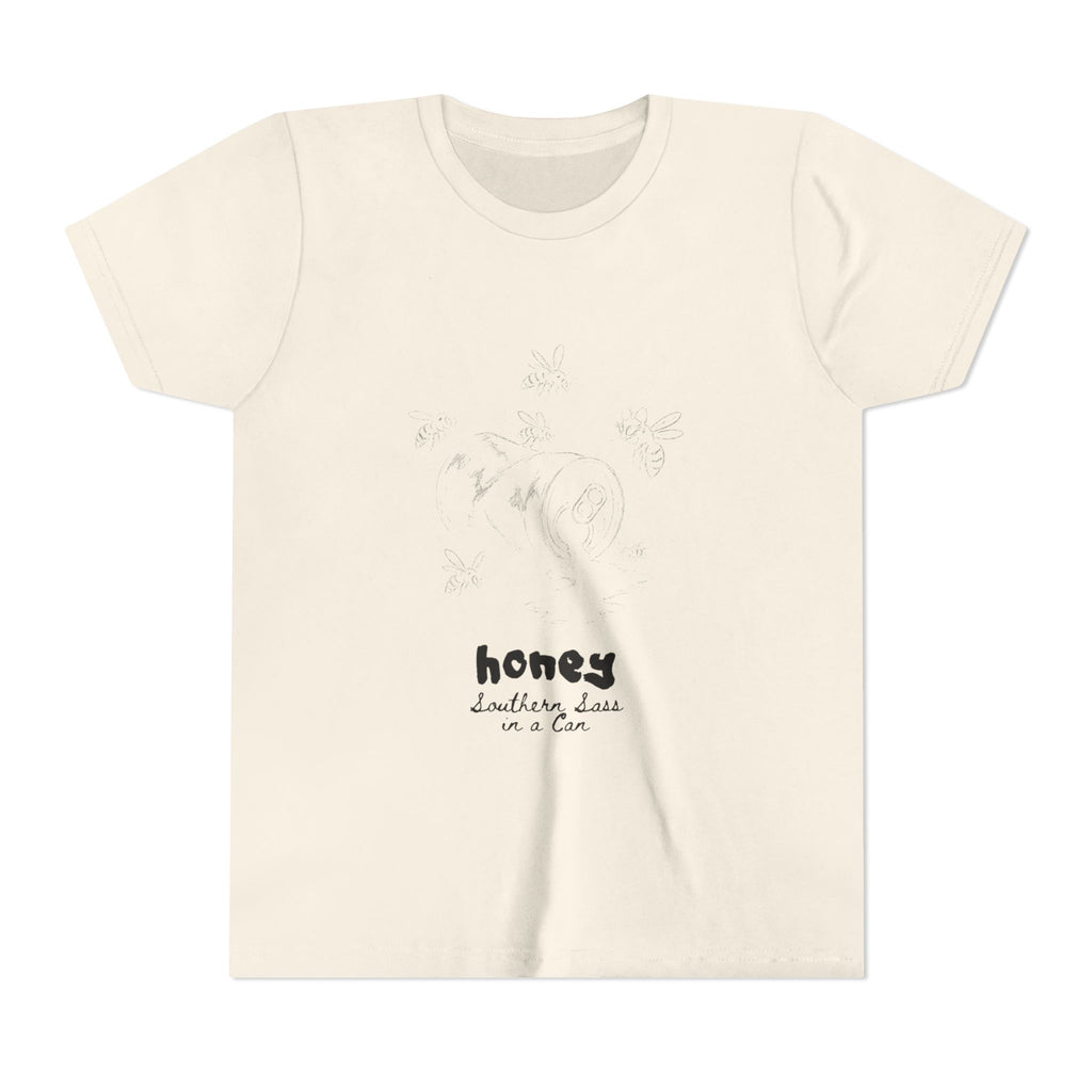 Youth Tee — 'honey' Minimal Floral Graphic Kids Shirt