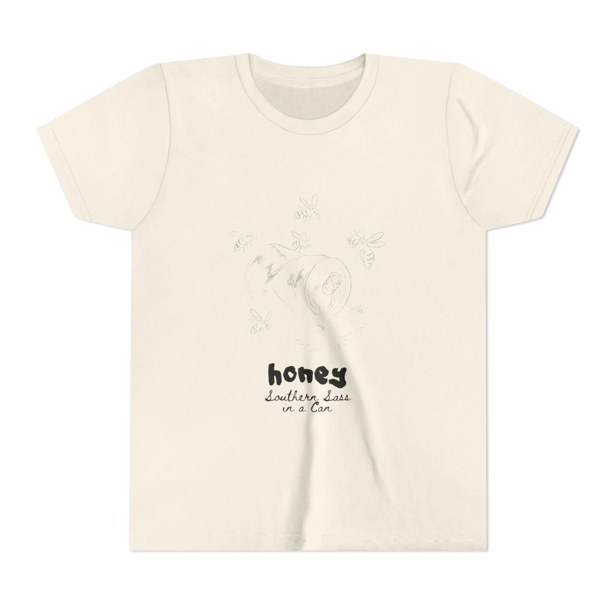 Youth Tee — 'honey' Minimal Floral Graphic Kids Shirt