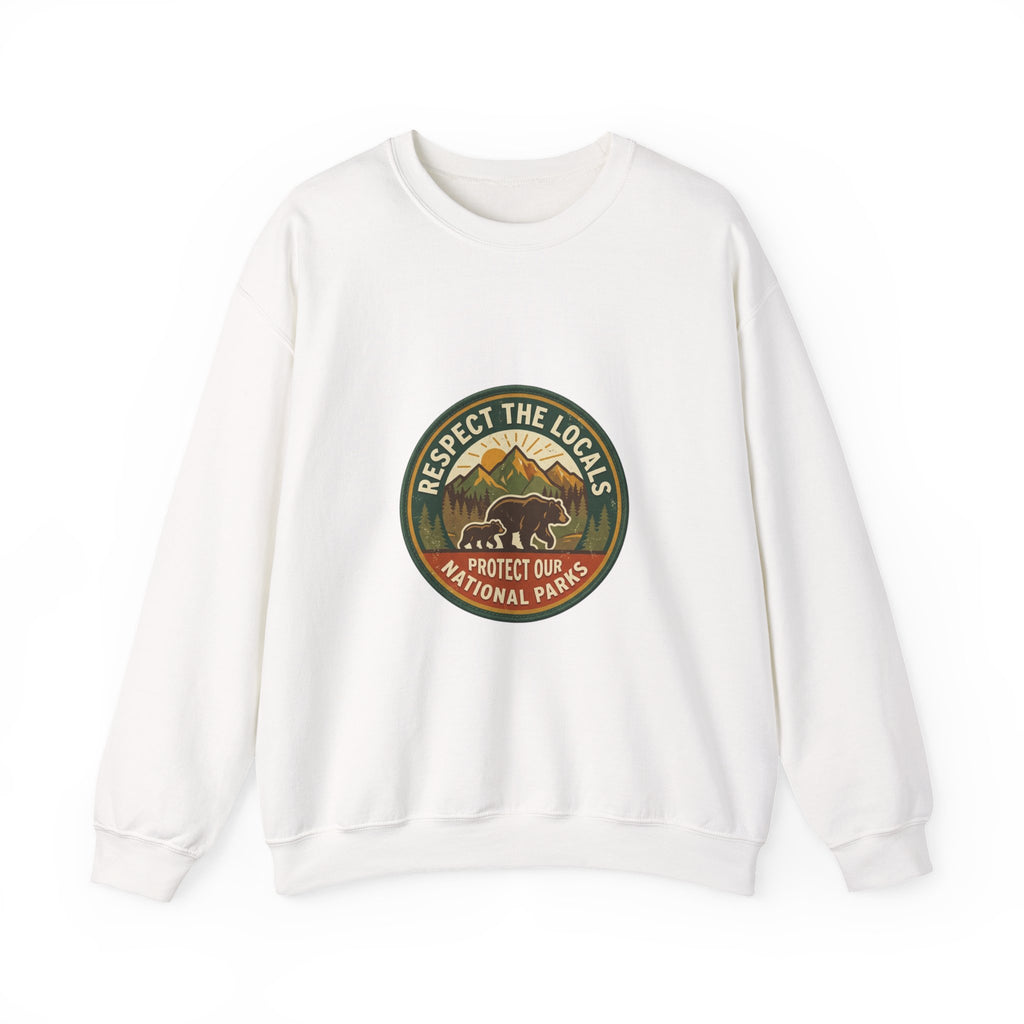 Respect the Locals badge sweatshirt | Protect Our National Parks, hiking camping