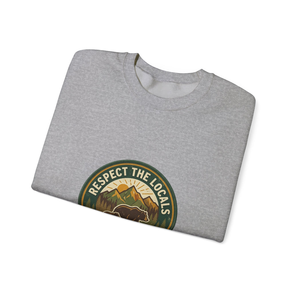 Respect the Locals badge sweatshirt | Protect Our National Parks, hiking camping