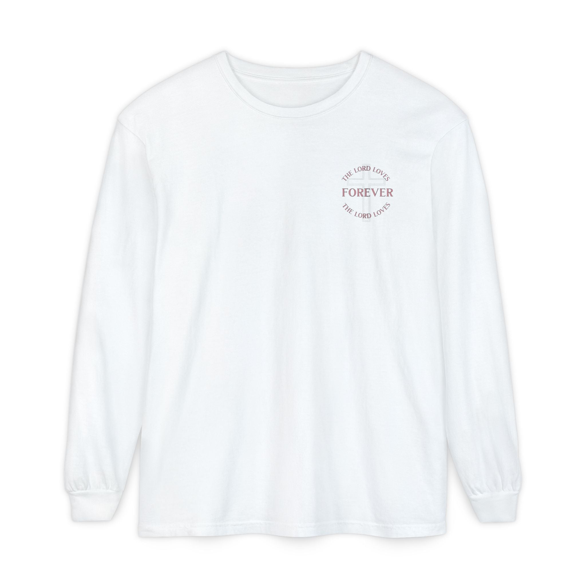 Conch Shell Splash Long Sleeve Tee — "Forever" Coastal Graphic
