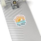 Slow Summer Mornings Kiss-Cut Stickers | summer aesthetic, coastal vibes