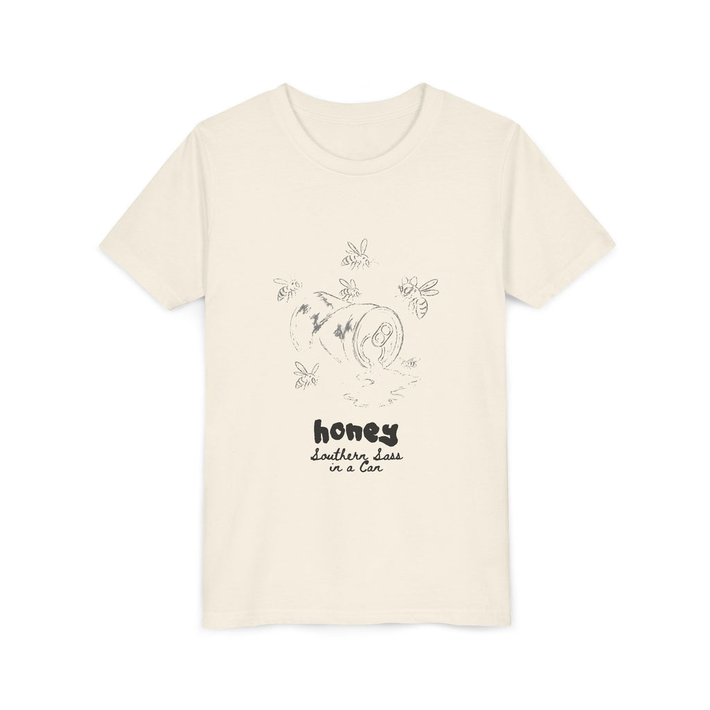 Youth Tee — 'honey' Minimal Floral Graphic Kids Shirt