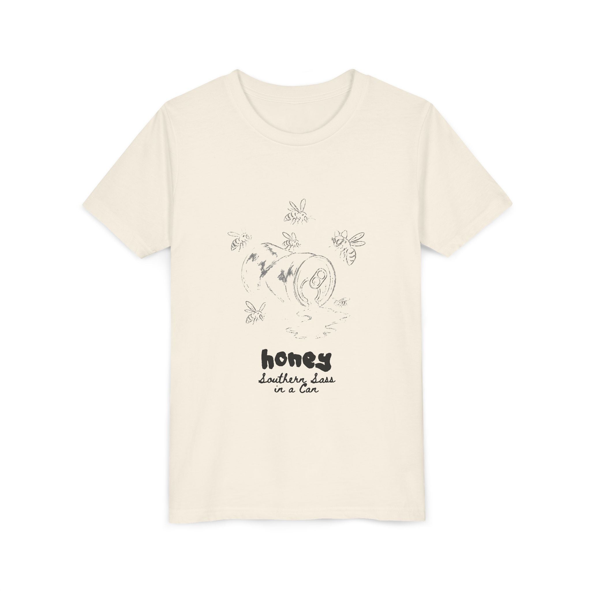 Youth Tee — 'honey' Minimal Floral Graphic Kids Shirt