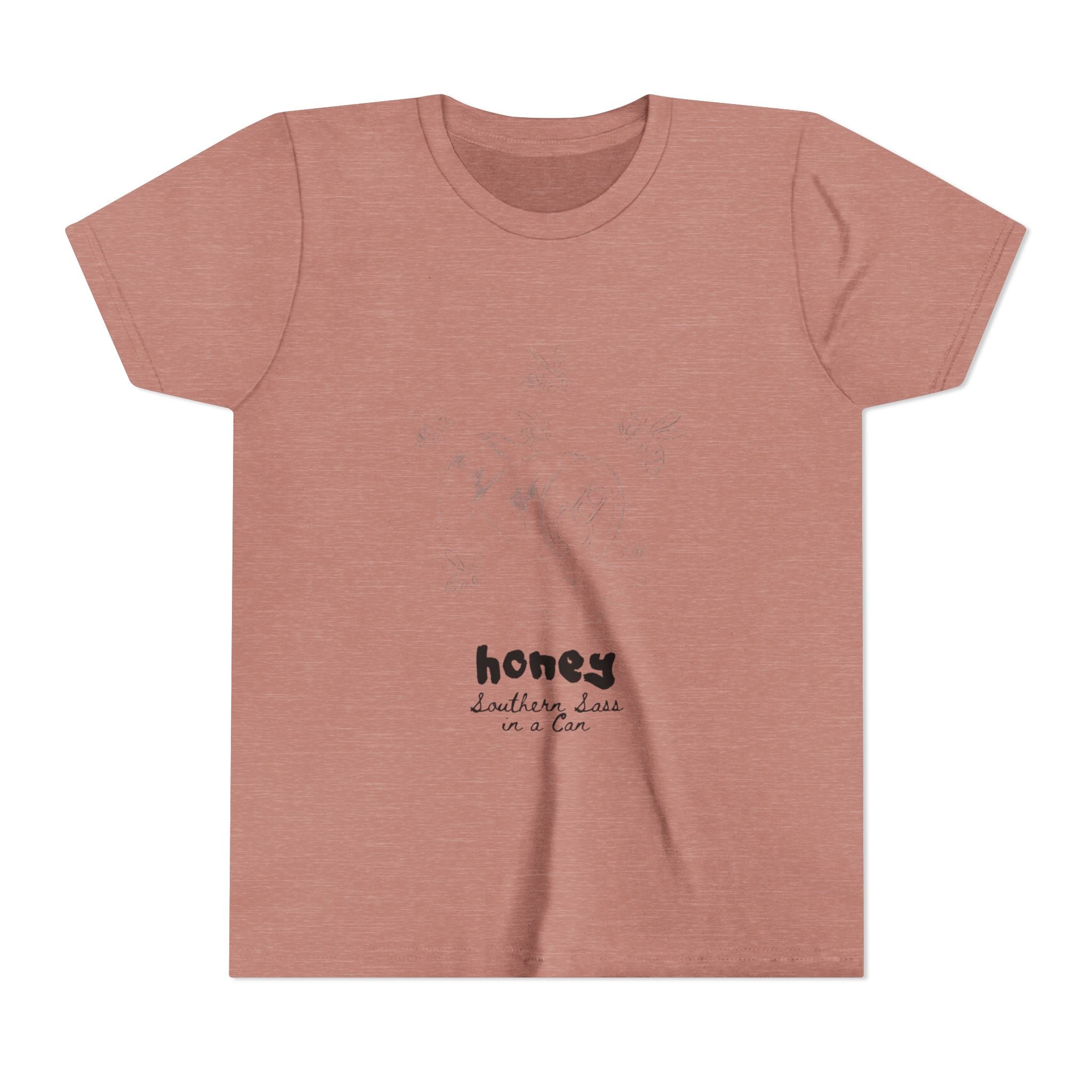 Youth Tee — 'honey' Minimal Floral Graphic Kids Shirt