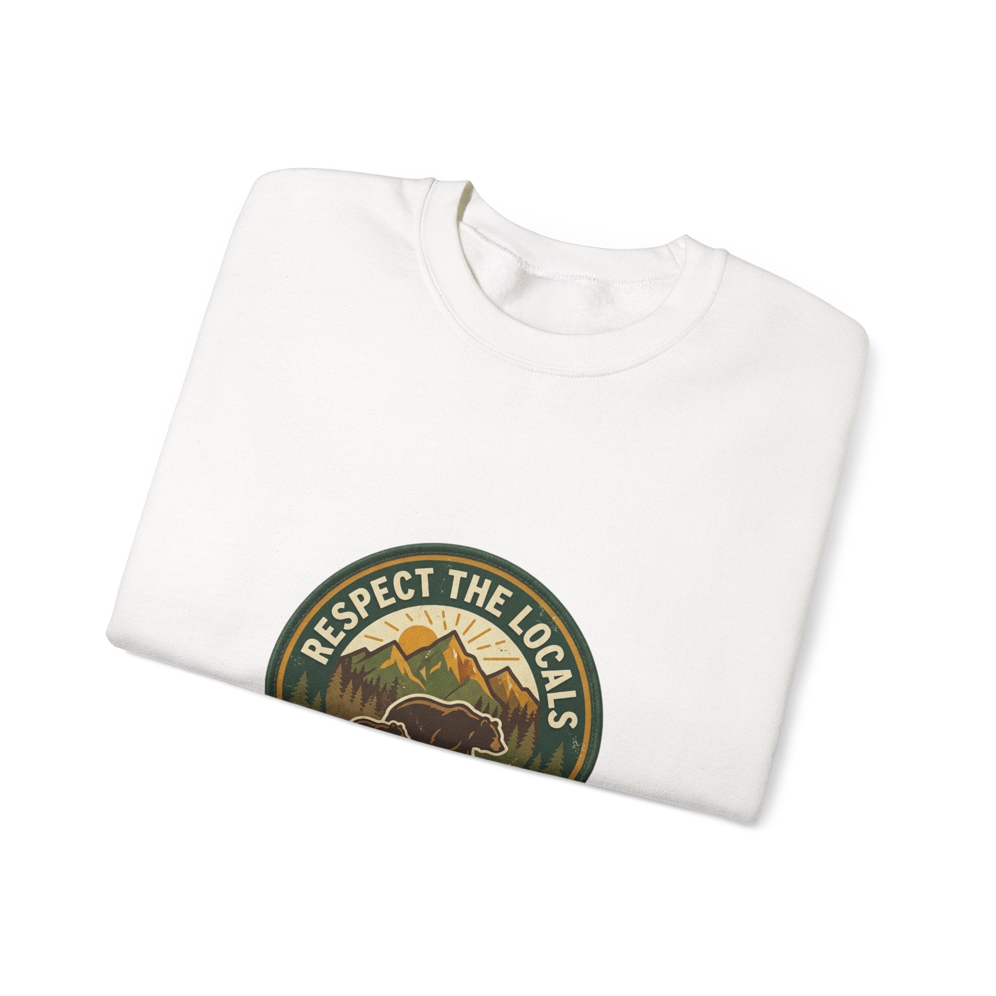 Respect the Locals badge sweatshirt | Protect Our National Parks, hiking camping