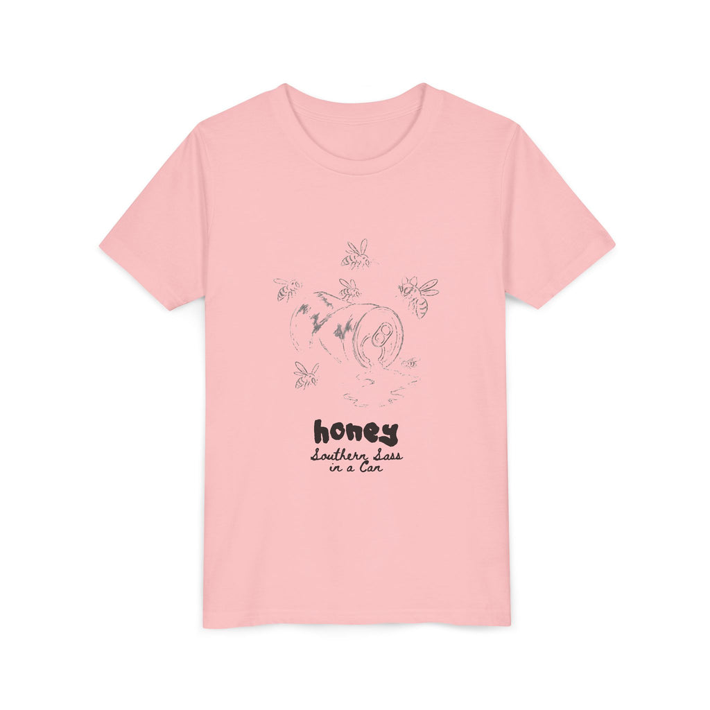 Youth Tee — 'honey' Minimal Floral Graphic Kids Shirt