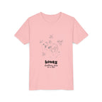 Youth Tee — 'honey' Minimal Floral Graphic Kids Shirt