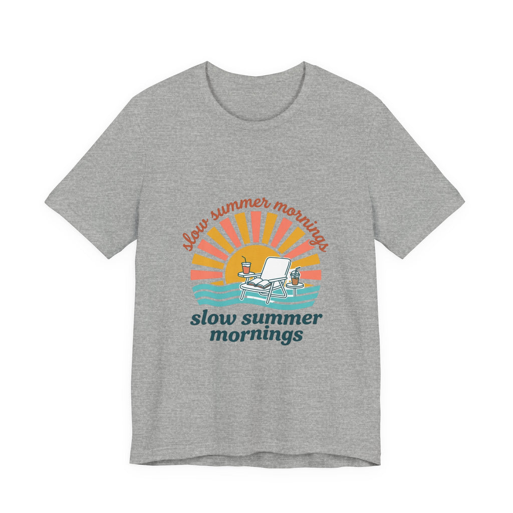 slow summer mornings T-Shirt | summer aesthetic, coastal vibes, retro pastel